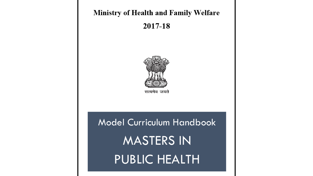 MPH Model Curriculum in India